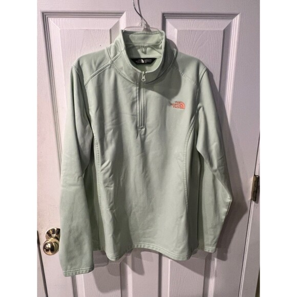 The North Face Sweatshirt Womens L Glacier Tech Green 1/4 Zip Pullover Gorpcore - Picture 5 of 7